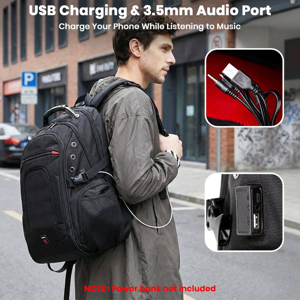 BANGE - 1903 40L Waterproof Anti-Theft Laptop Backpack with USB Charging - Image 10
