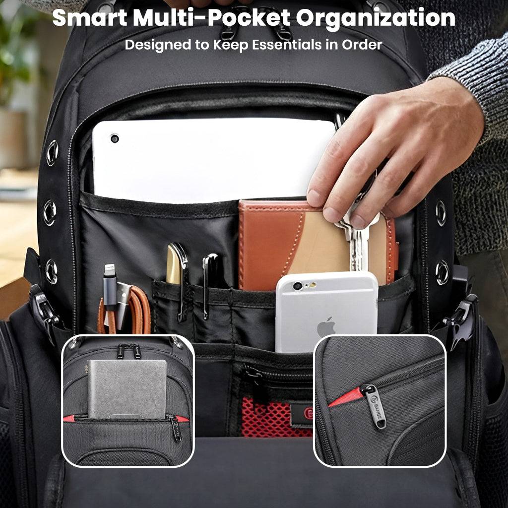 BANGE - 1903 40L Waterproof Anti-Theft Laptop Backpack with USB Charging - Image 11
