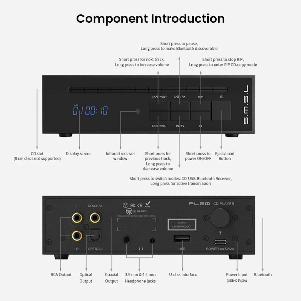 S.M.S.L – PL20 HiFi CD Player & CD Ripper - Image 8